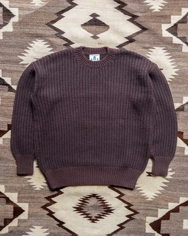 Two-Tone Crewneck Sweater - Brown/Black made by Wythe NY