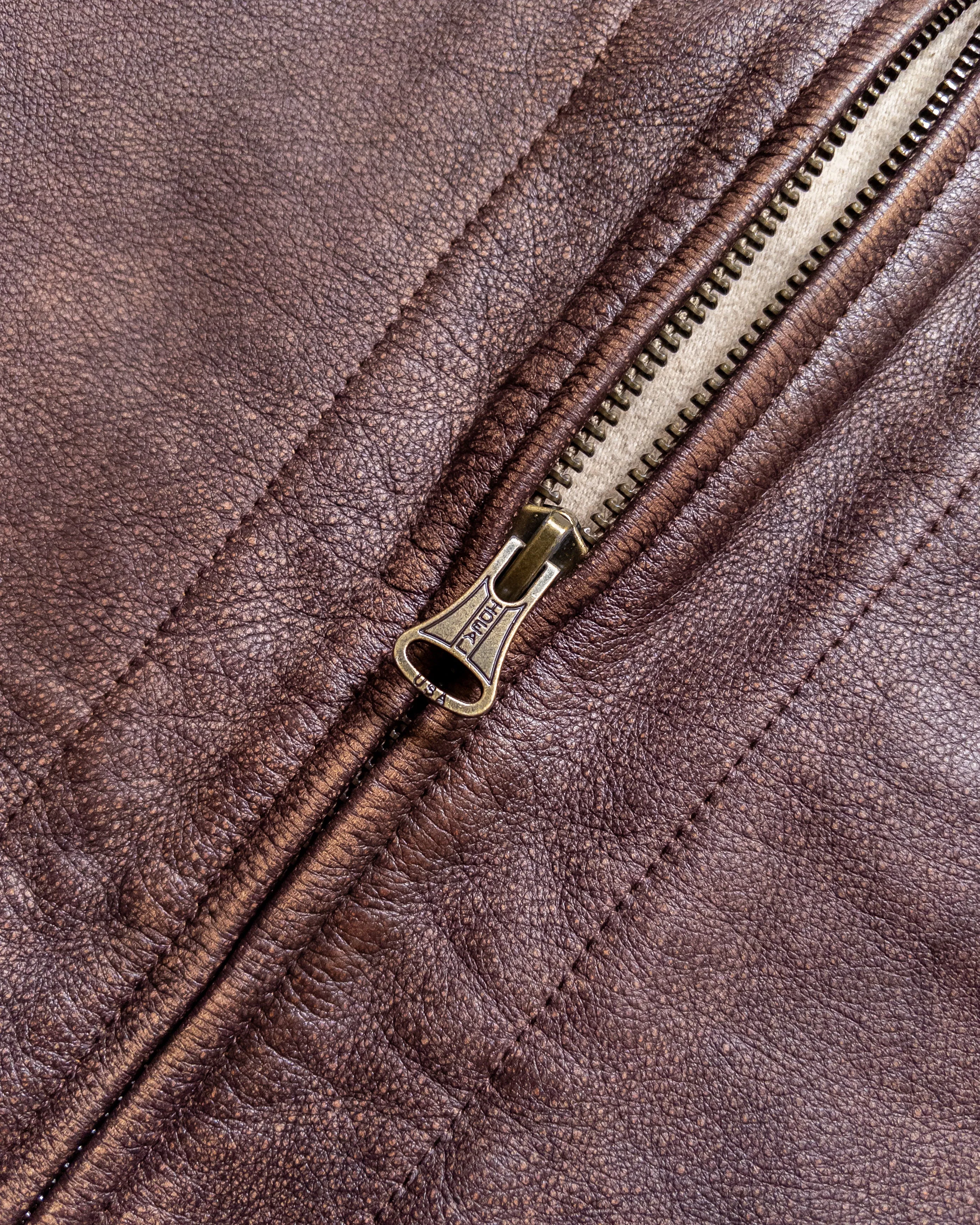 Leather Buckaroo Jacket - Brown sold by Wythe NY product image thumbnail 4