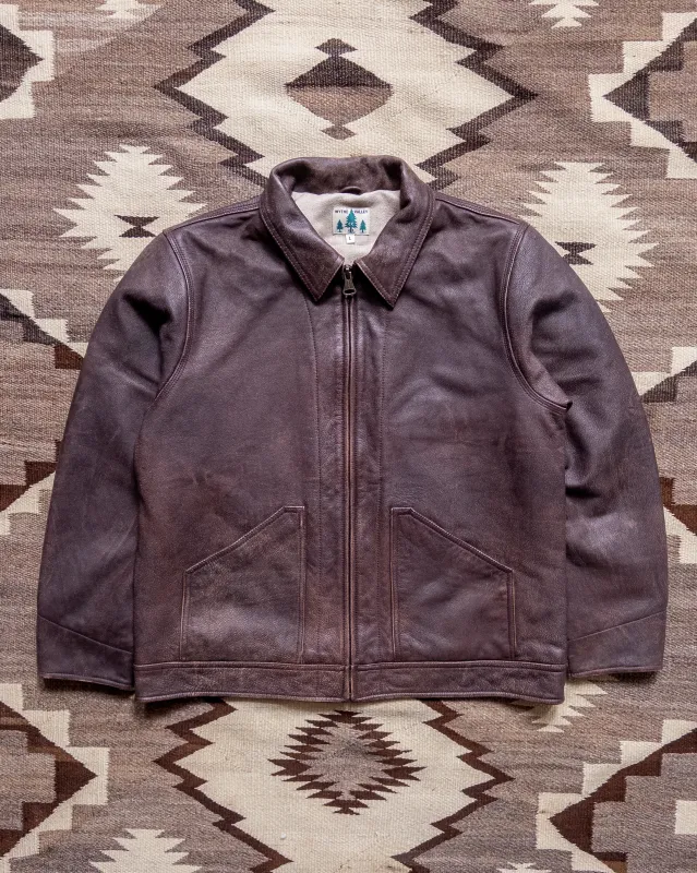 Leather Buckaroo Jacket - Brown made by Wythe NY