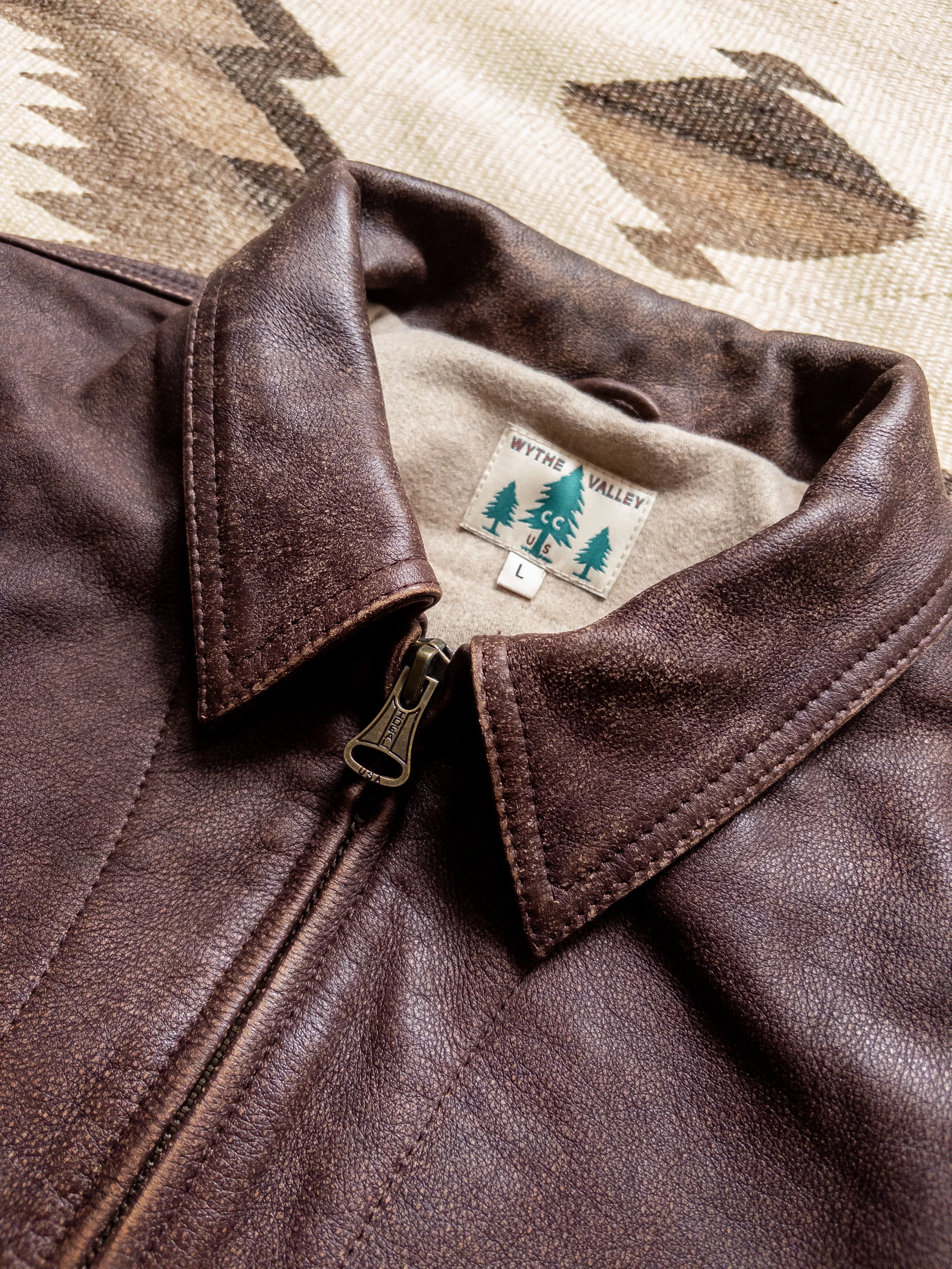 Leather Buckaroo Jacket - Brown sold by Wythe NY product image thumbnail 5