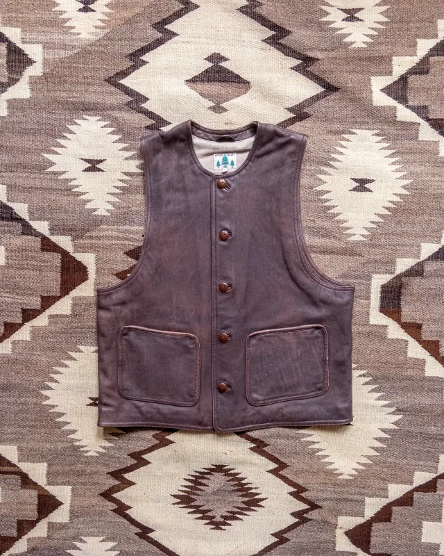 Leather Vest - Brown made by Wythe NY