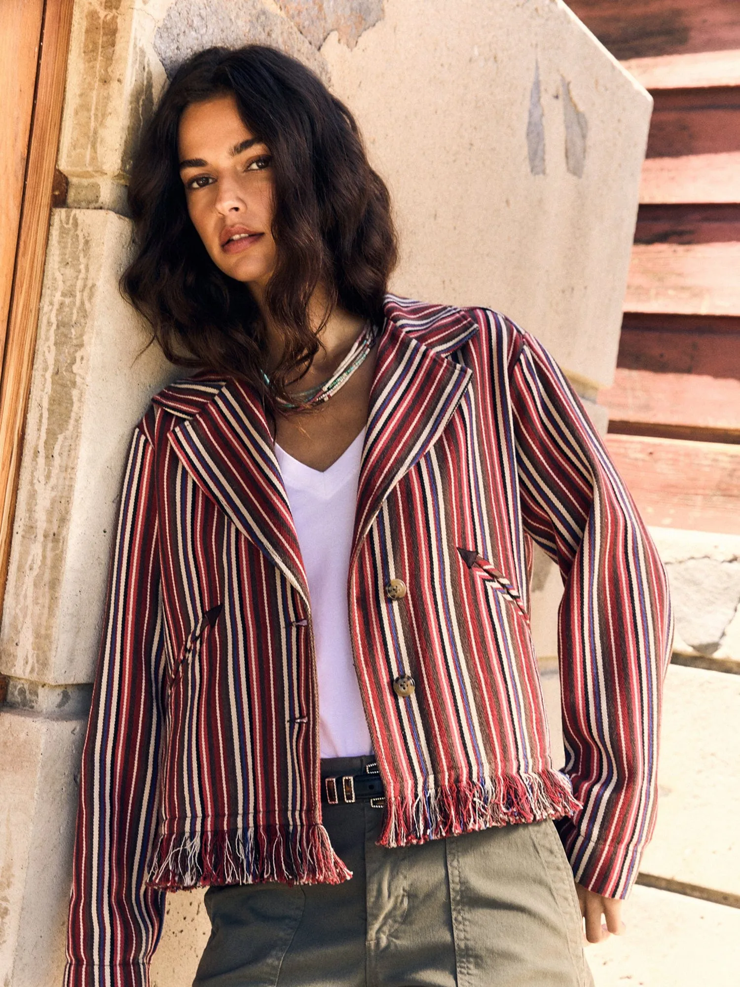 Onyx Stripe Garett Jacket sold by XiRENA product image thumbnail 2