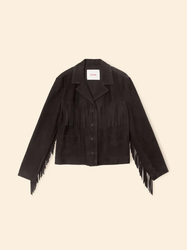 Black Bronco Suede Jacket sold by XiRENA