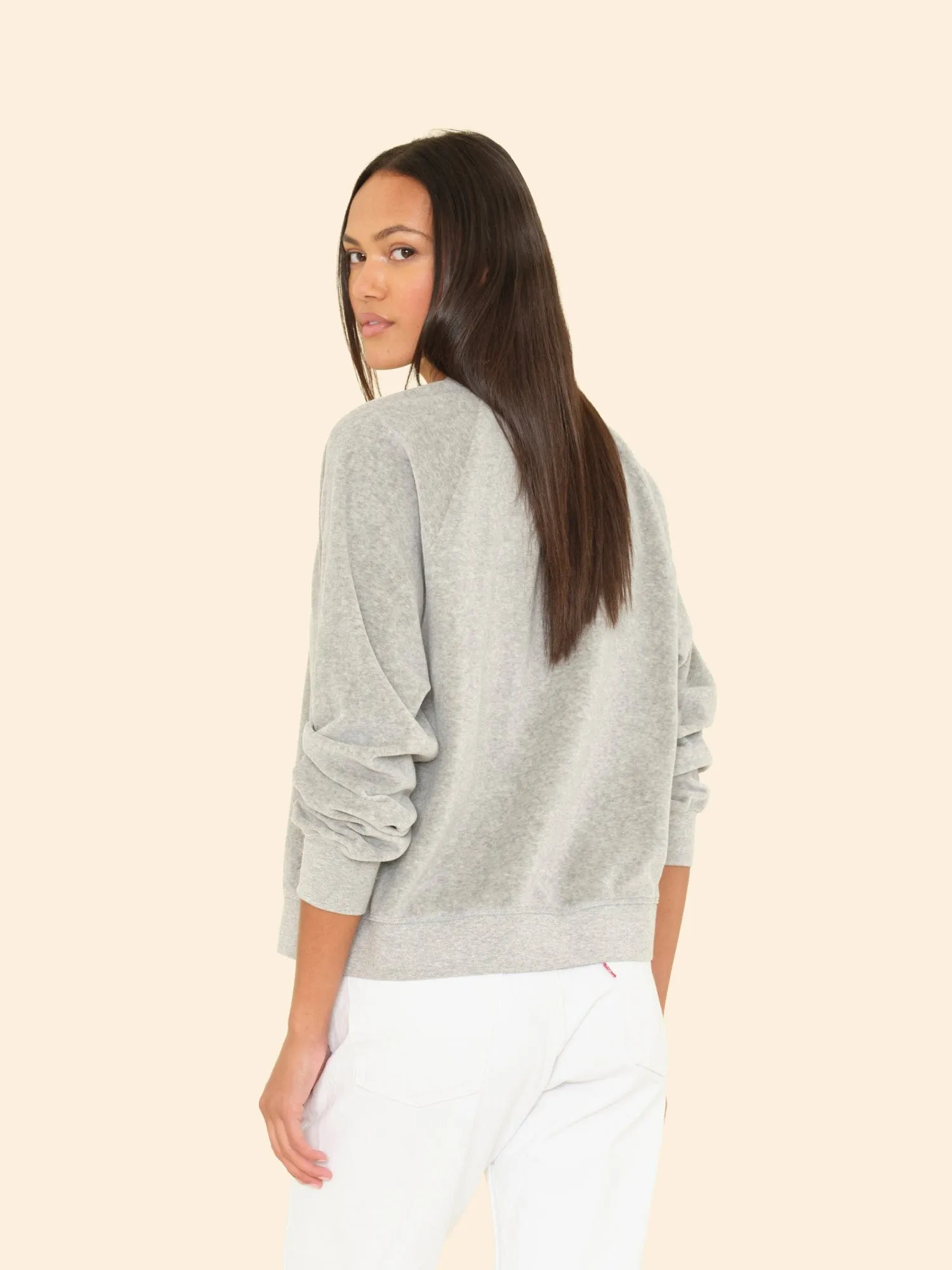 Heather Grey Pierre Velour Sweatshirt sold by XiRENA product image thumbnail 3