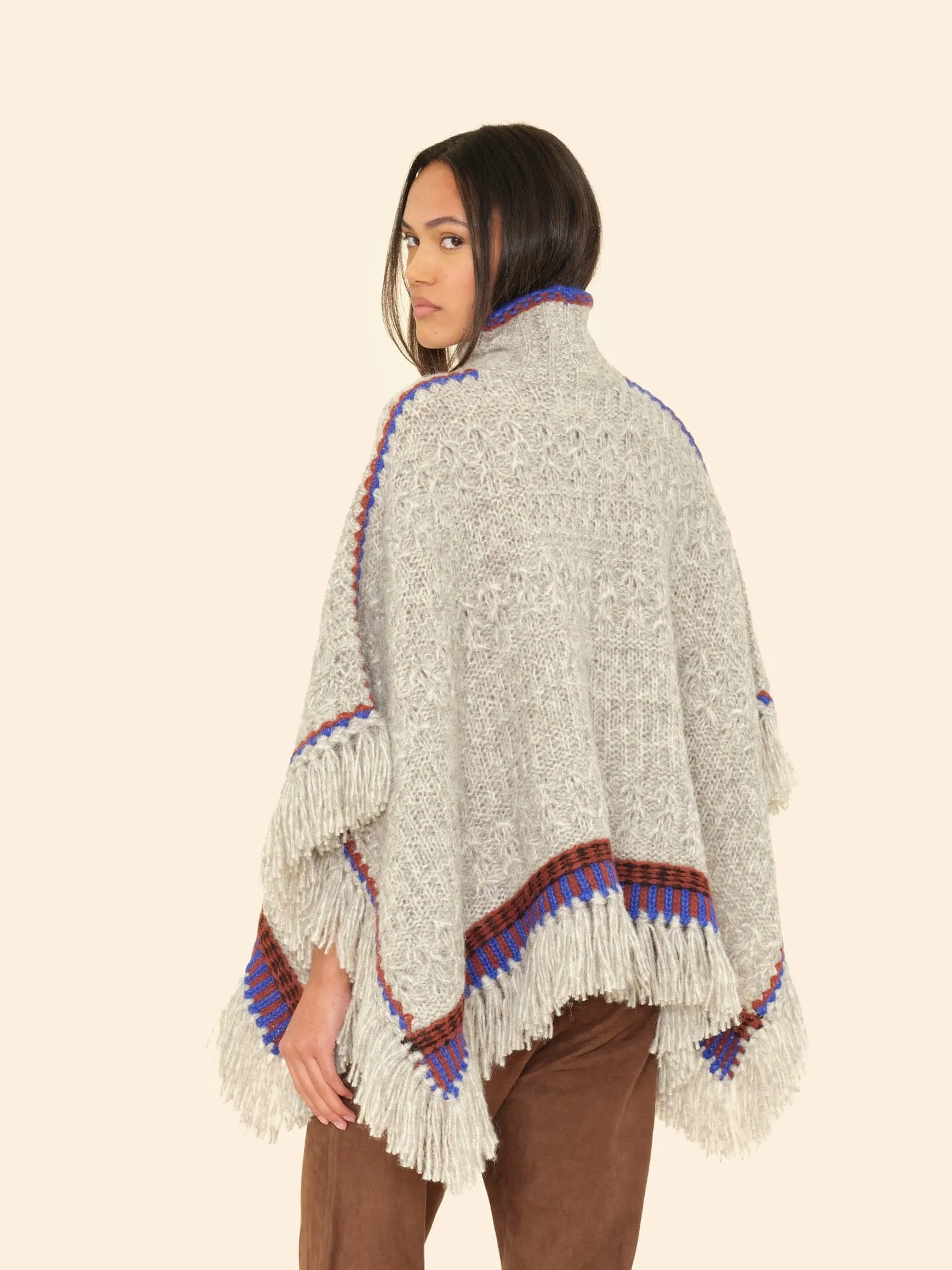 Gris Hugo Poncho Sweater sold by XiRENA product image thumbnail 3