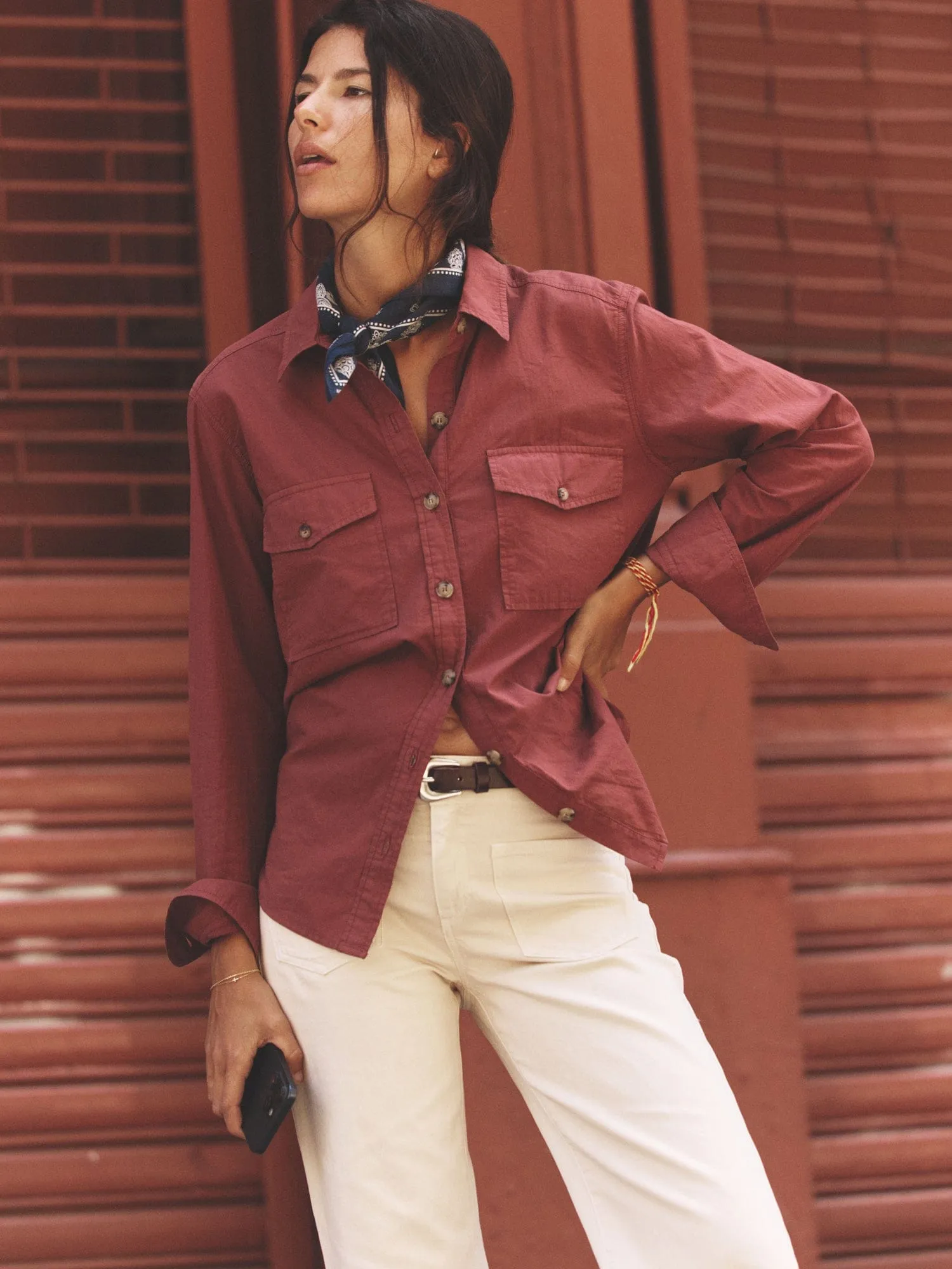 Russet Brown Caroline Shirt sold by XiRENA product image thumbnail 2