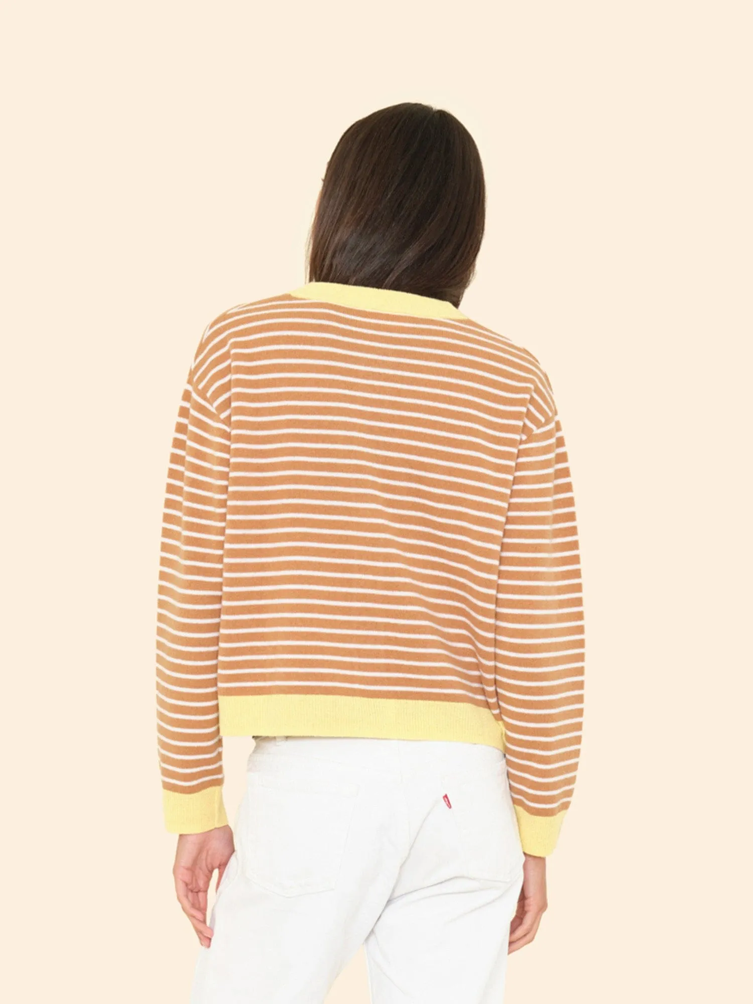 Camel Stripe Lillian Cardigan sold by XiRENA product image thumbnail 2