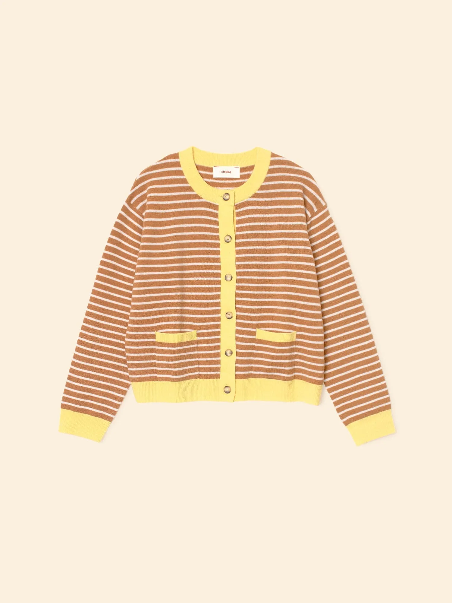 Camel Stripe Lillian Cardigan sold by XiRENA product image thumbnail 3