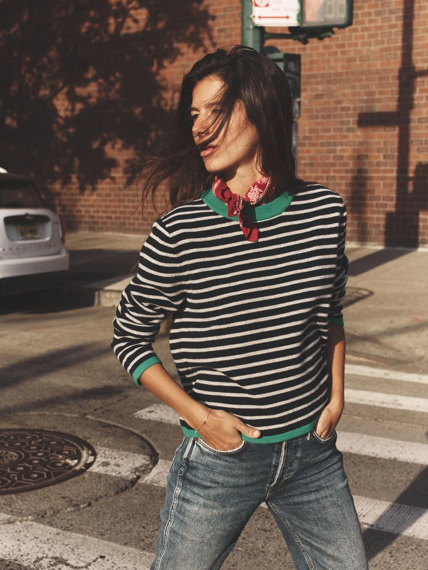 Navy Stripe Maxwell Sweater sold by XiRENA product image thumbnail 2