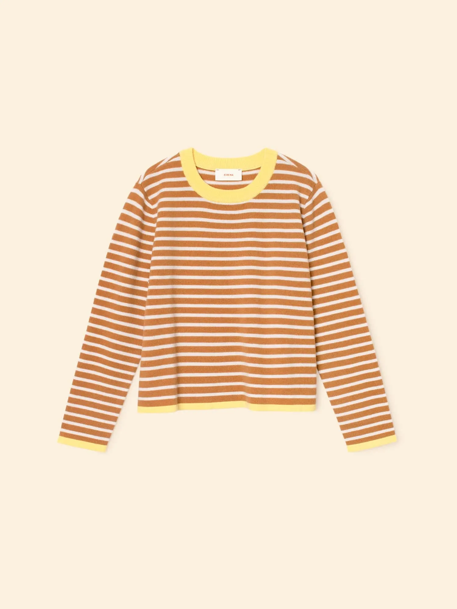 Camel Stripe Maxwell Sweater sold by XiRENA product image thumbnail 3