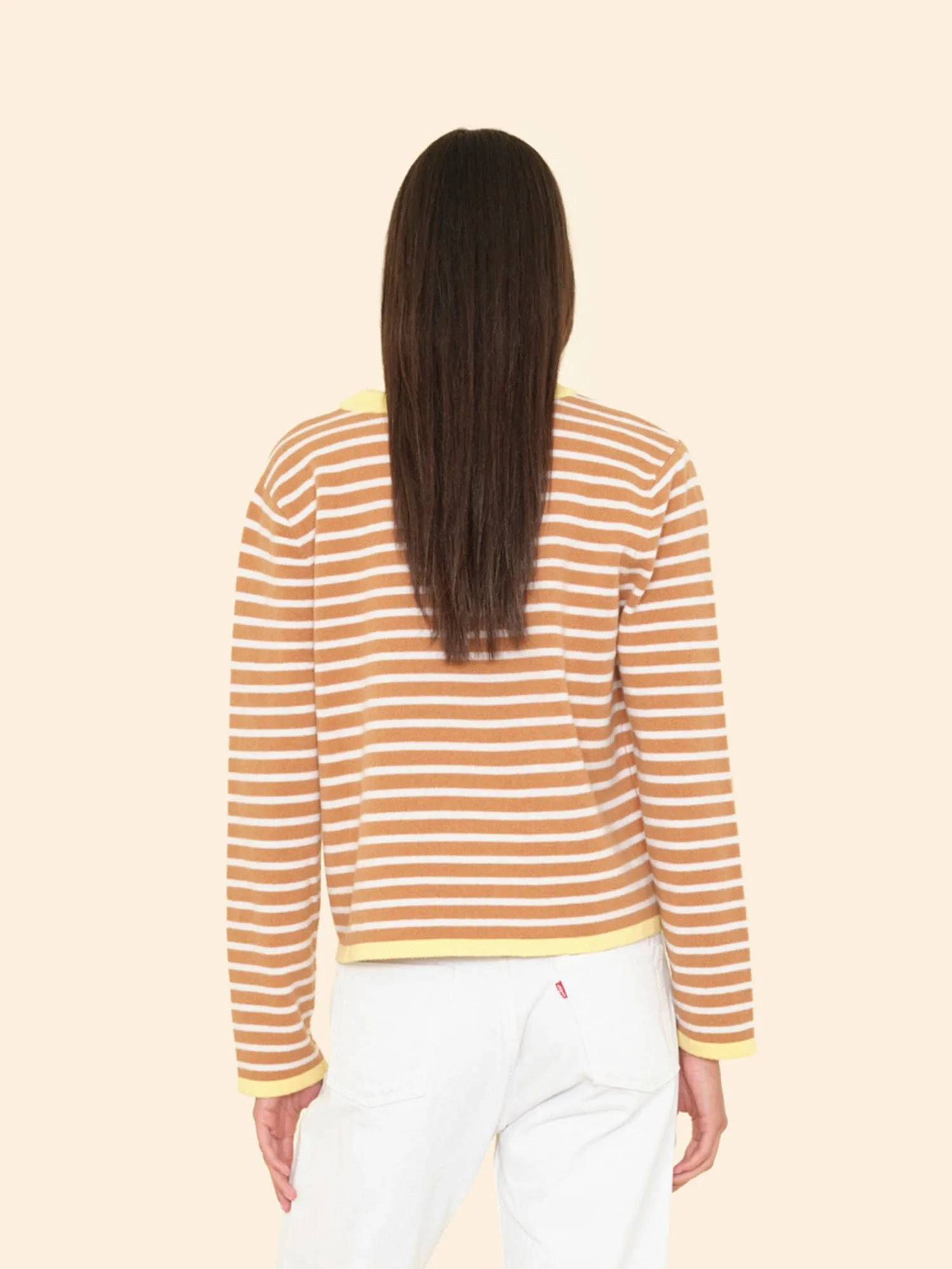 Camel Stripe Maxwell Sweater sold by XiRENA product image thumbnail 2