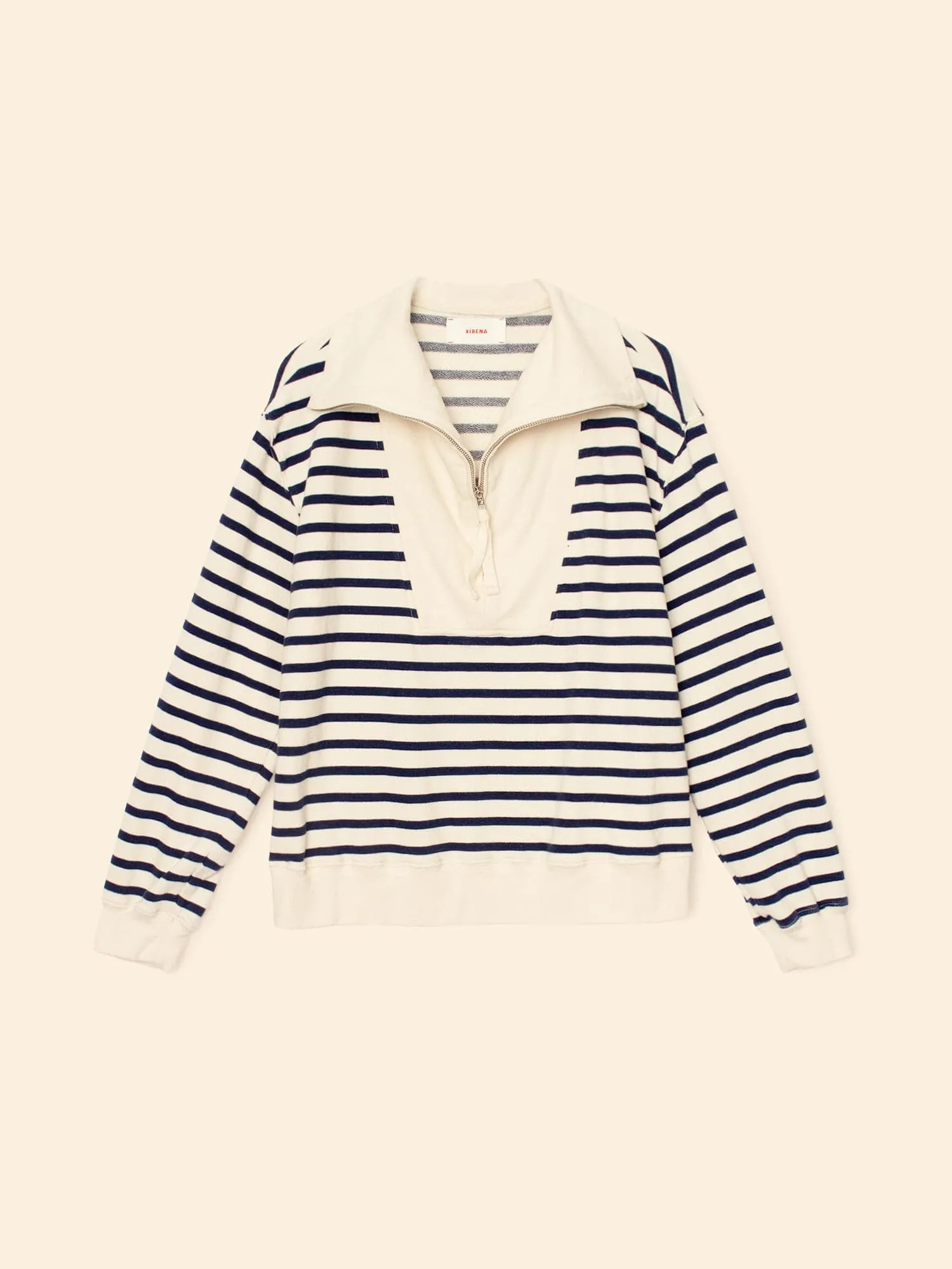 Natural Stripe Kat Terry Sweatshirt sold by XiRENA product image thumbnail 5