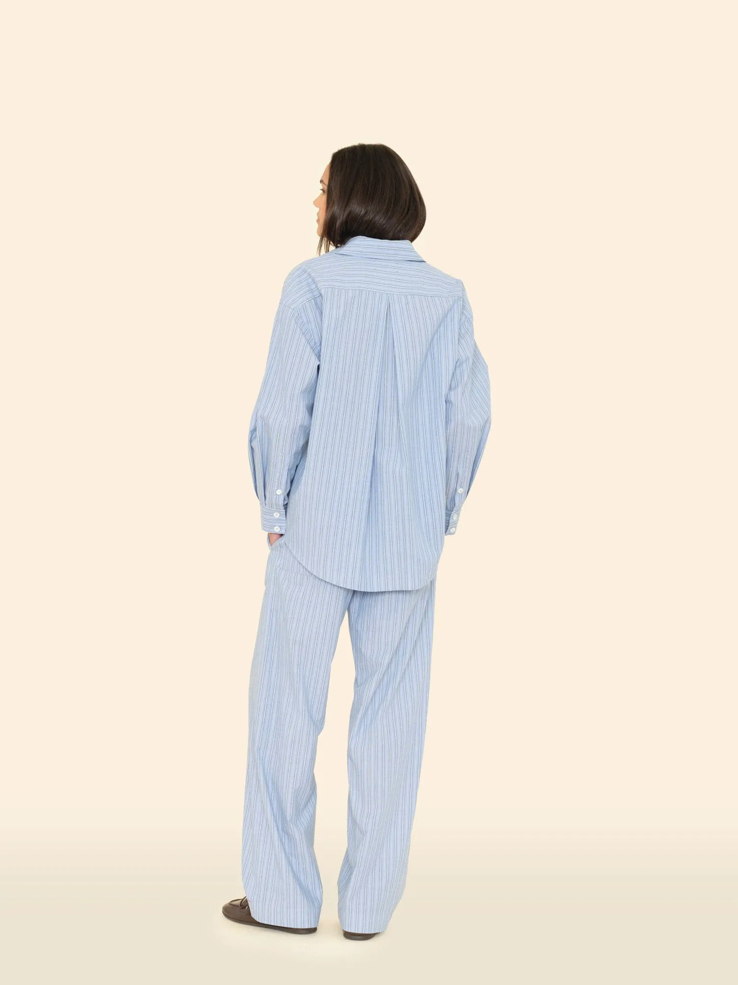 Chambray Teal Stripe Brinna Pant sold by XiRENA product image thumbnail 2