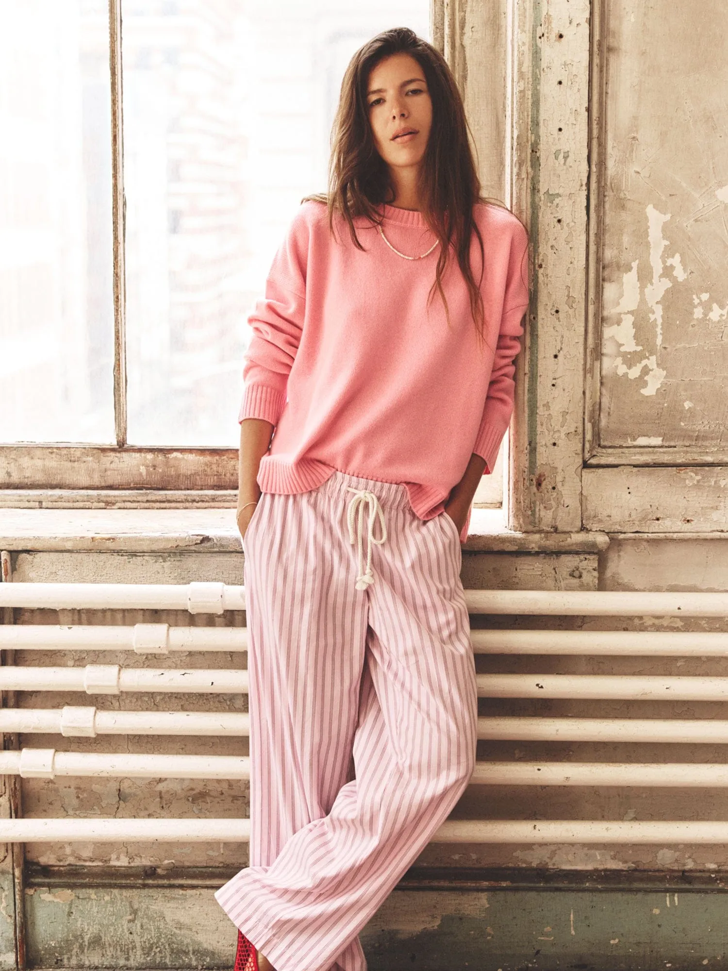 Blush Cherry Stripe Brinna Pant sold by XiRENA product image thumbnail 2