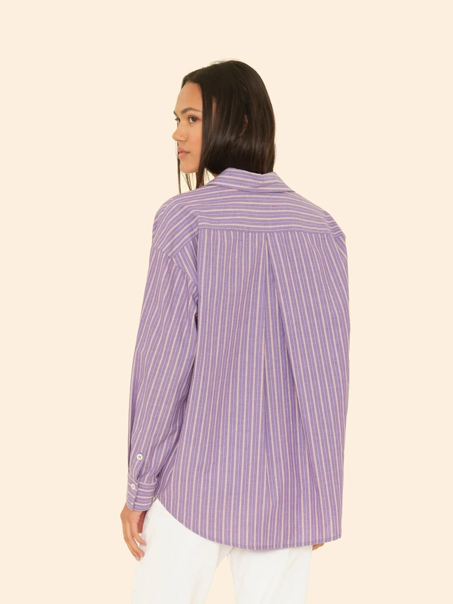 Violet Rouge Stripe Hayven Shirt sold by XiRENA product image thumbnail 2