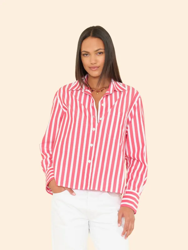 Scarlet Stripe Monroe Shirt sold by XiRENA