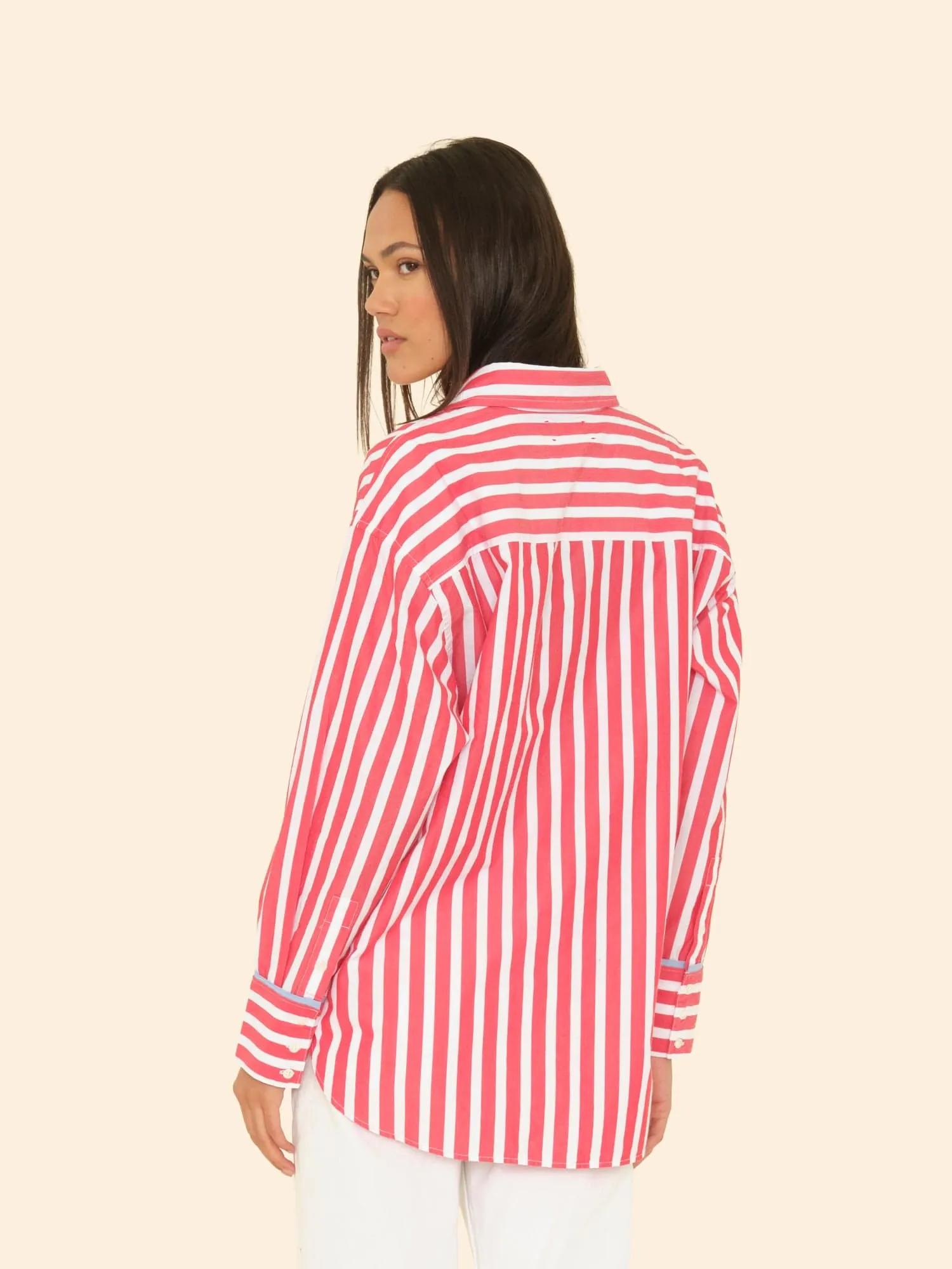 Scarlet Stripe Gillan Shirt sold by XiRENA product image thumbnail 2