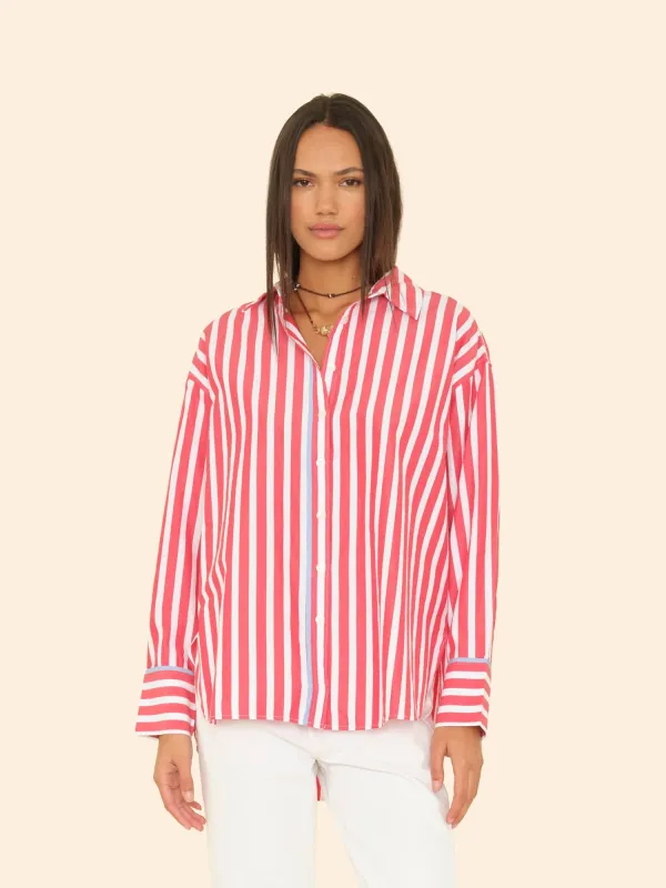 Scarlet Stripe Gillan Shirt sold by XiRENA