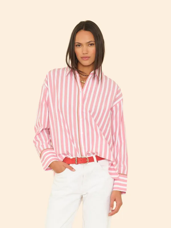 Rosebud Stripe Gillan Shirt sold by XiRENA
