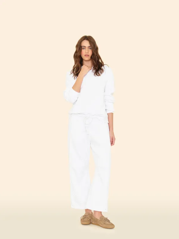 White Clayton Sweatpant made by XiRENA