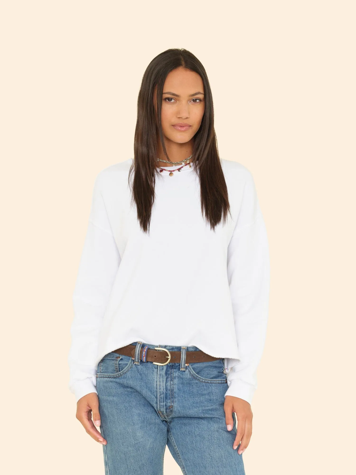 White Honor Sweatshirt sold by XiRENA