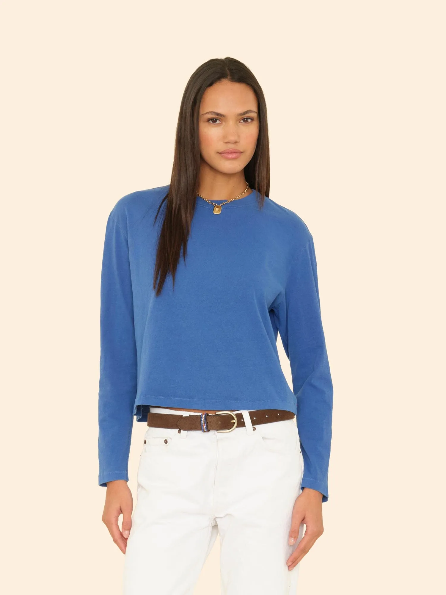 Vintage Storm Blue Terrance Tee sold by XiRENA