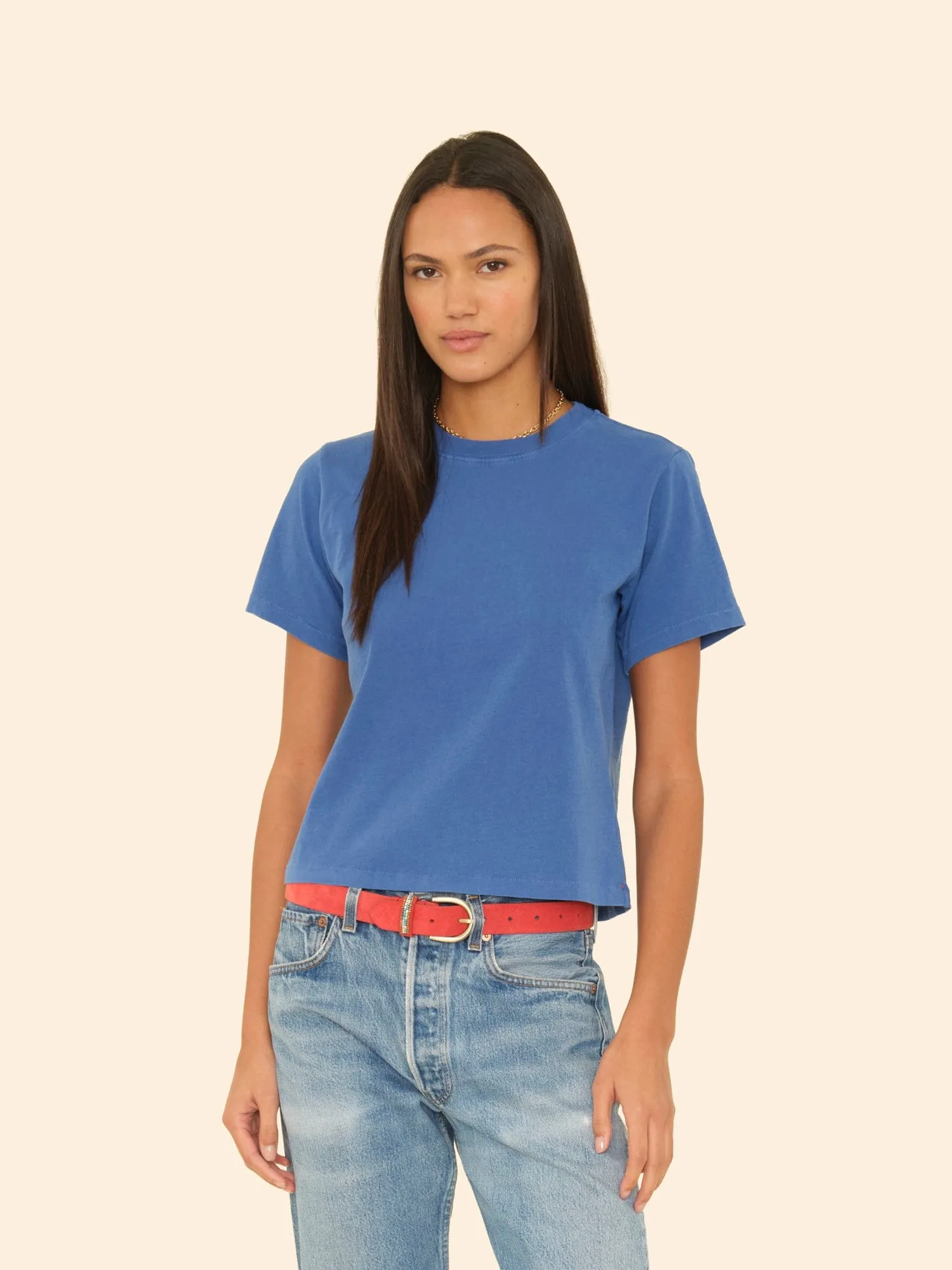 Vintage Storm Blue Georgy Tee sold by XiRENA