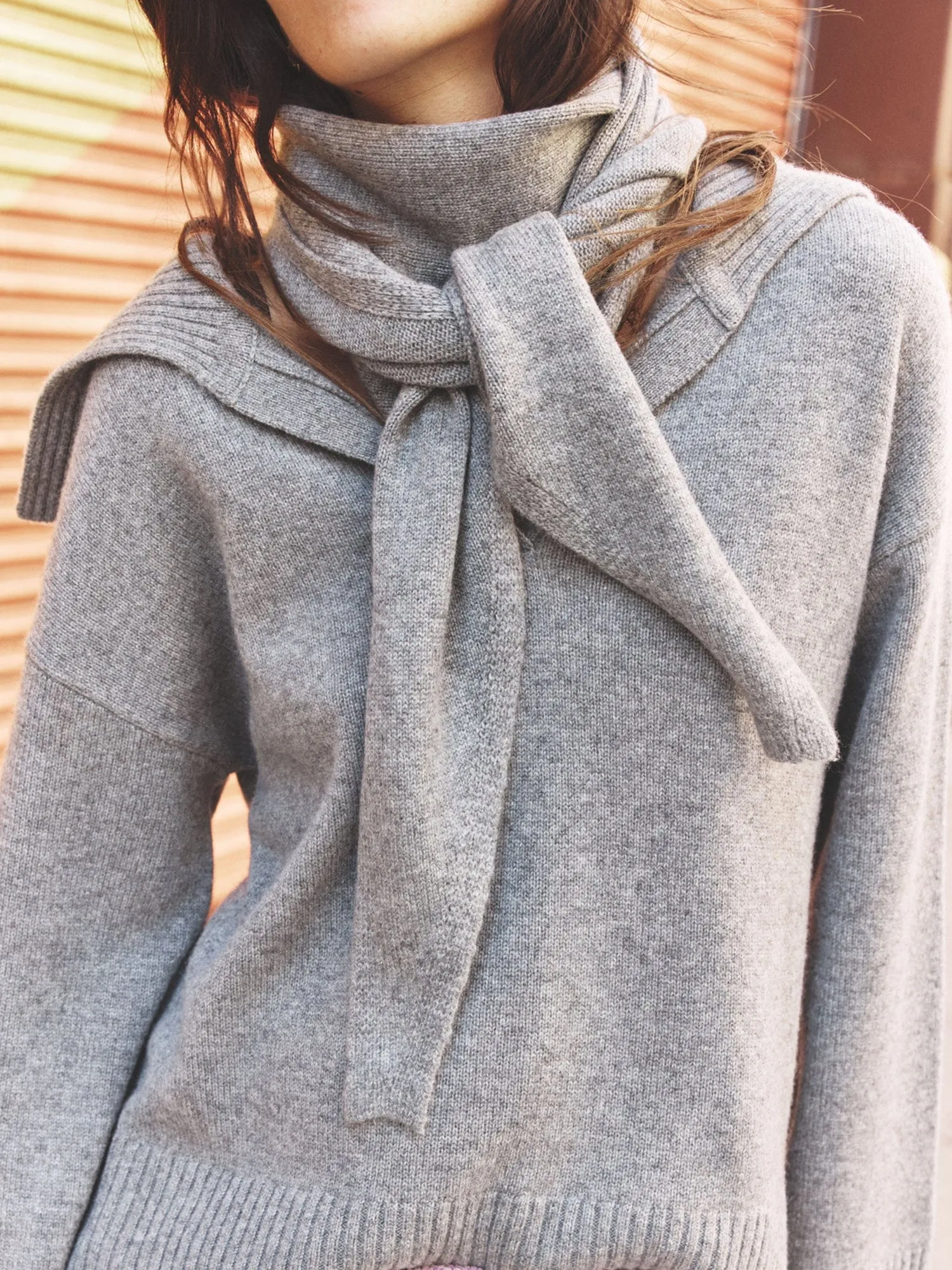 Flannel Grey Heather Le Petit Scarf sold by XiRENA product image thumbnail 2