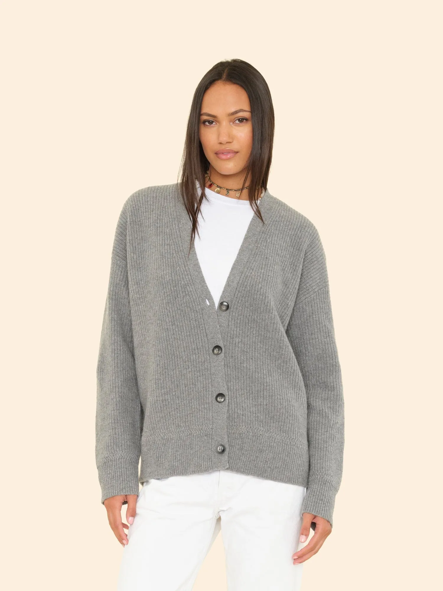 Flannel Grey Heather Ramona Cardigan sold by XiRENA product image thumbnail 3