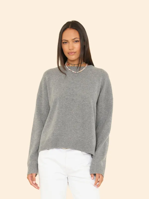 Flannel Grey Heather Lela Sweater sold by XiRENA