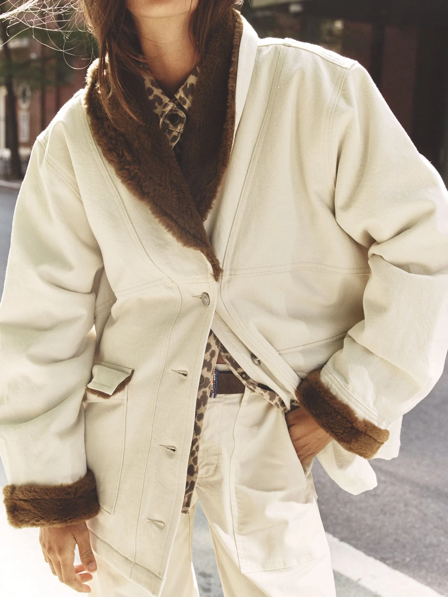 Vintage White Edwin Denim Jacket sold by XiRENA product image thumbnail 2