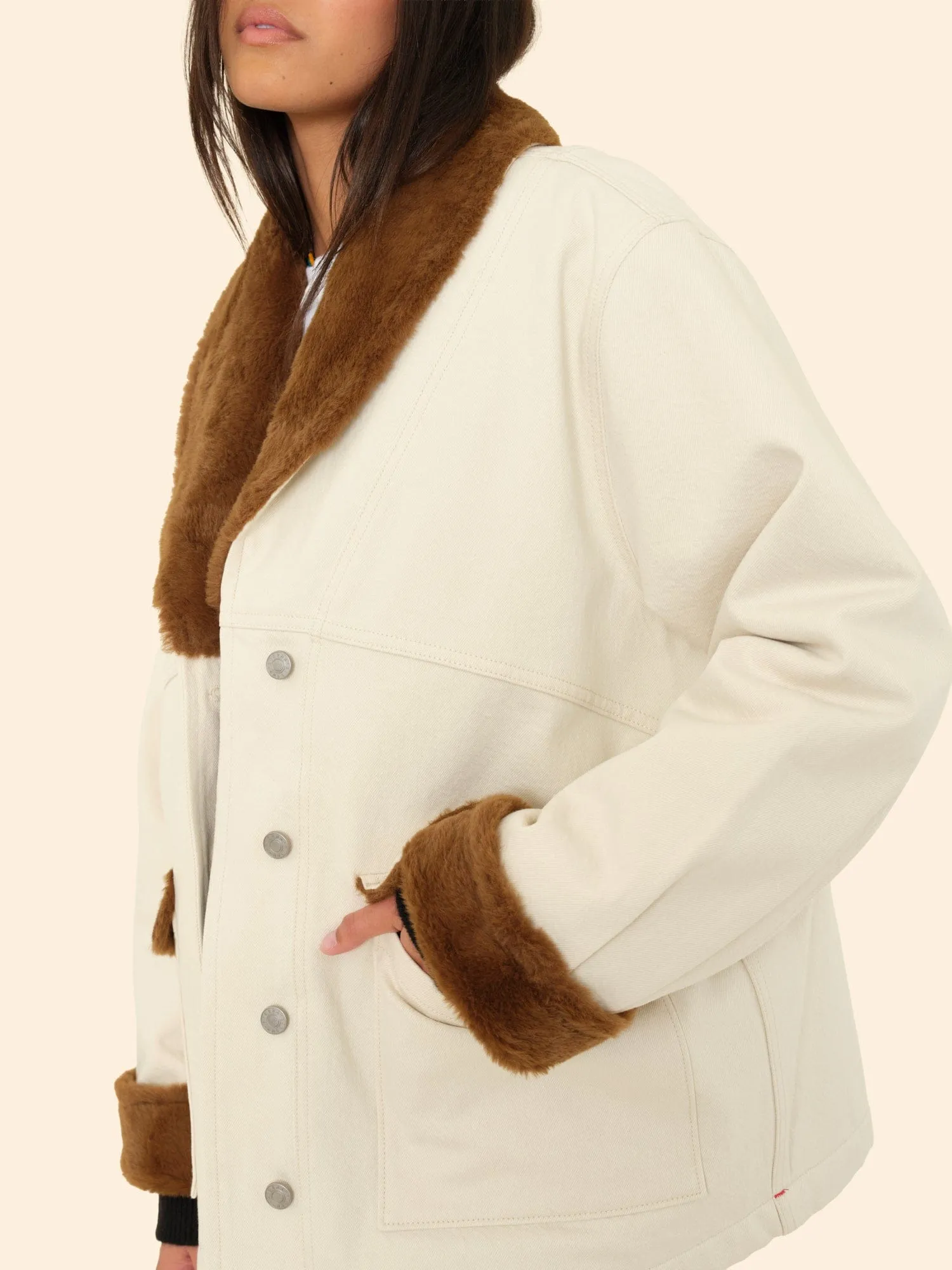 Vintage White Edwin Denim Jacket sold by XiRENA product image thumbnail 3