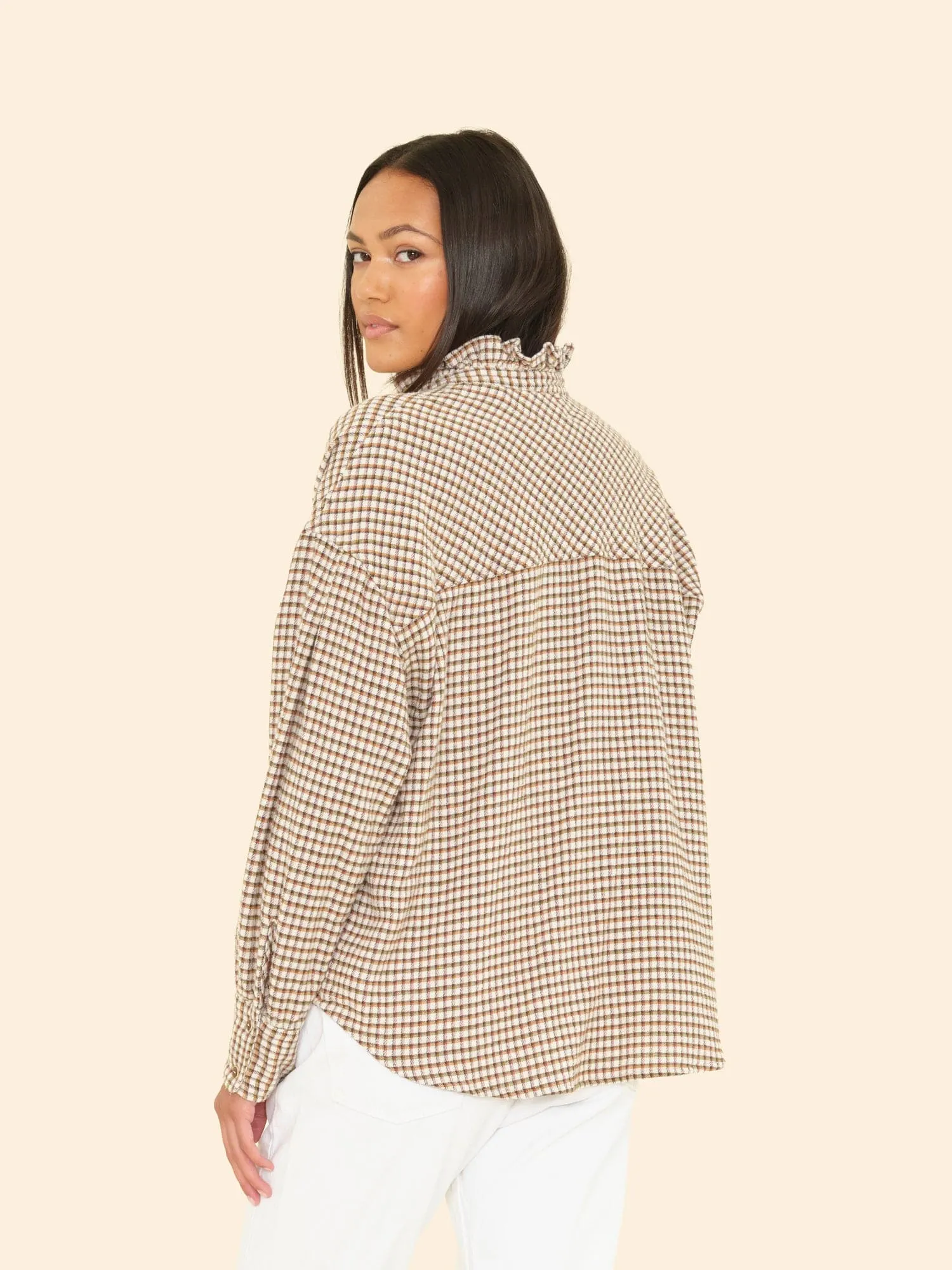 Natural Check Jensen Shirt sold by XiRENA product image thumbnail 3