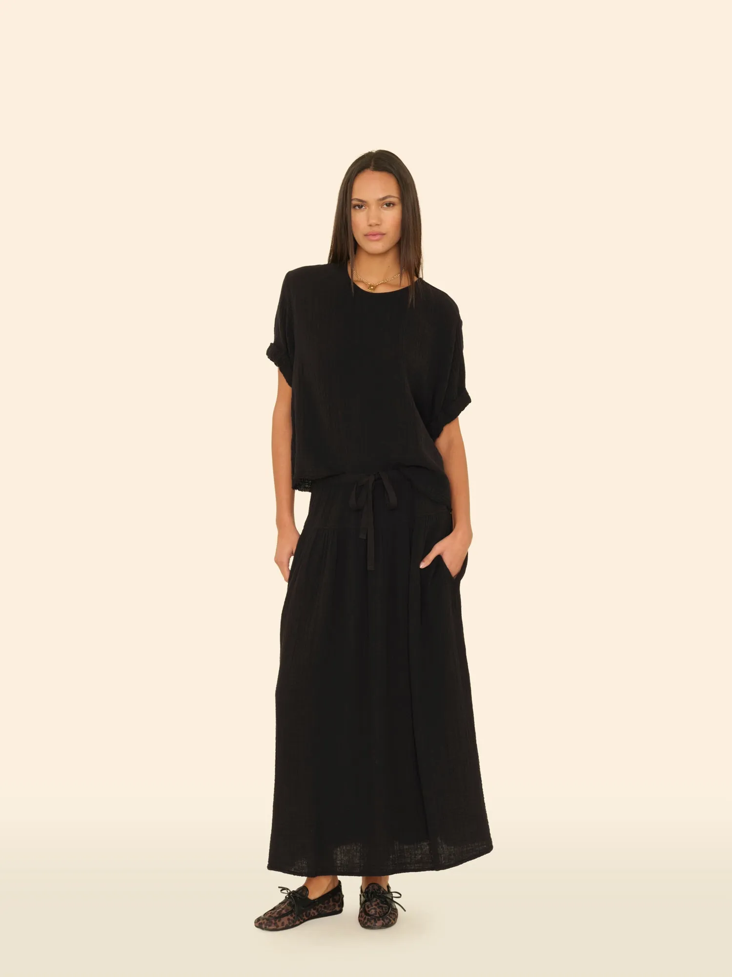 Black Irene Skirt sold by XiRENA