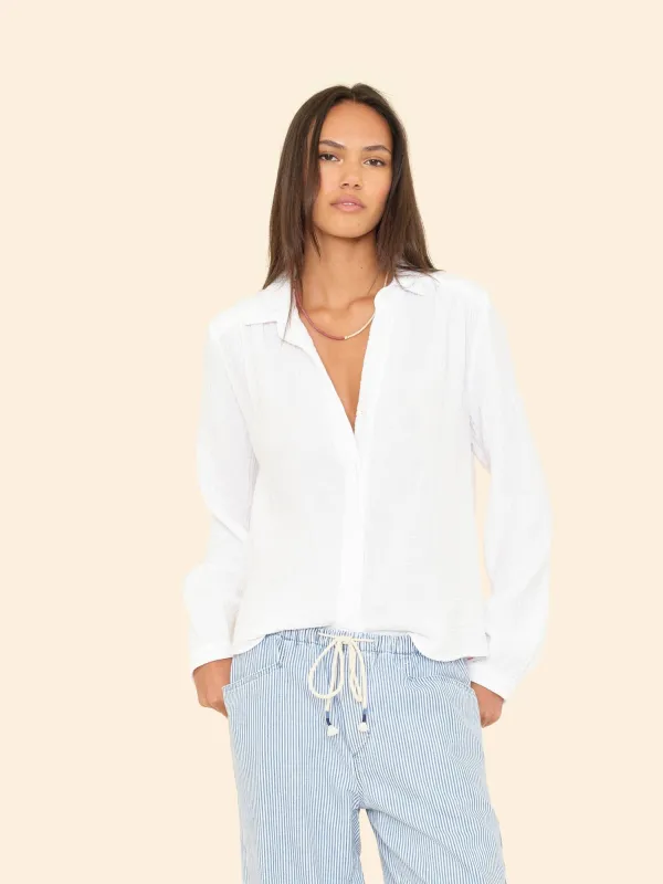 White Julianne Shirt sold by XiRENA