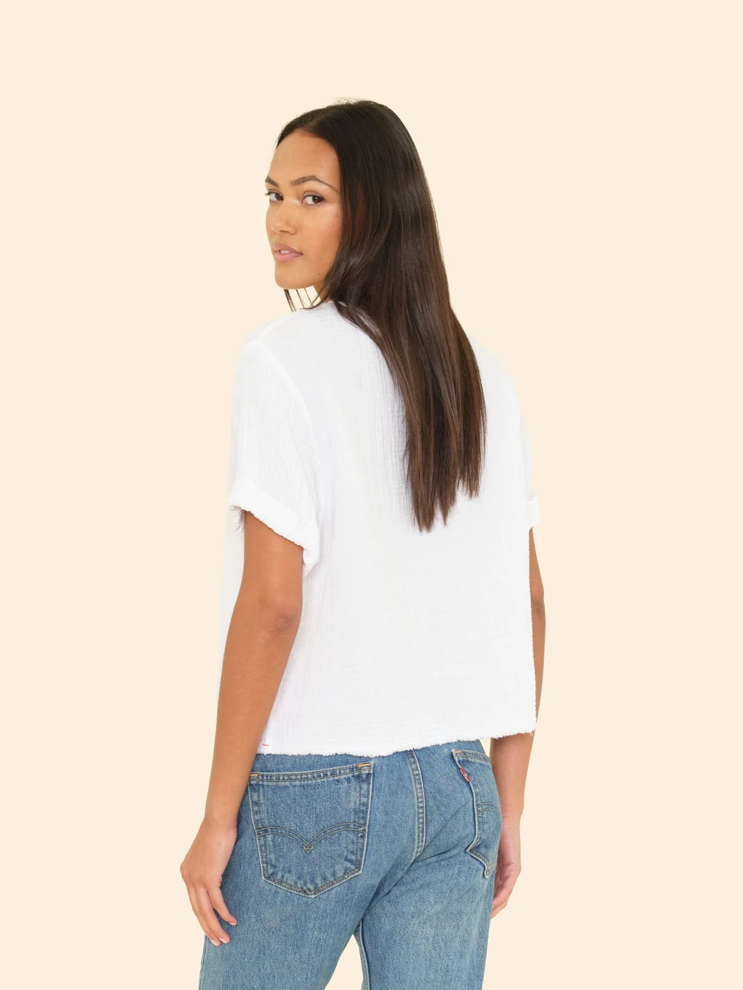 White Carson Top sold by XiRENA product image thumbnail 2