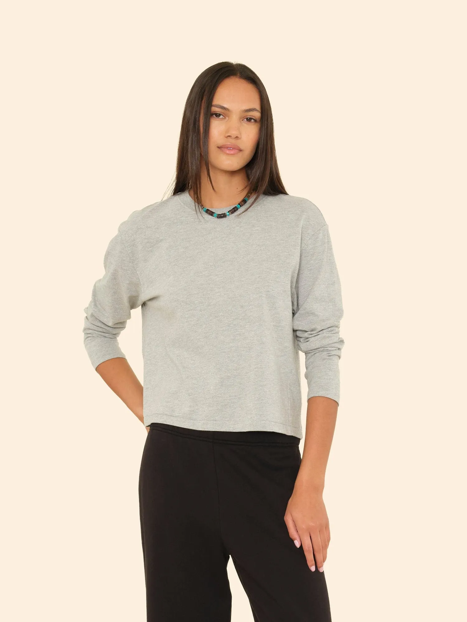 Heather Grey Terrance Tee sold by XiRENA product image thumbnail 3