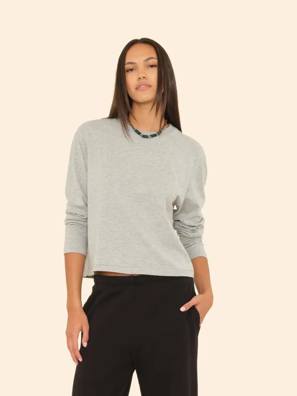 Heather Grey Terrance Tee sold by XiRENA