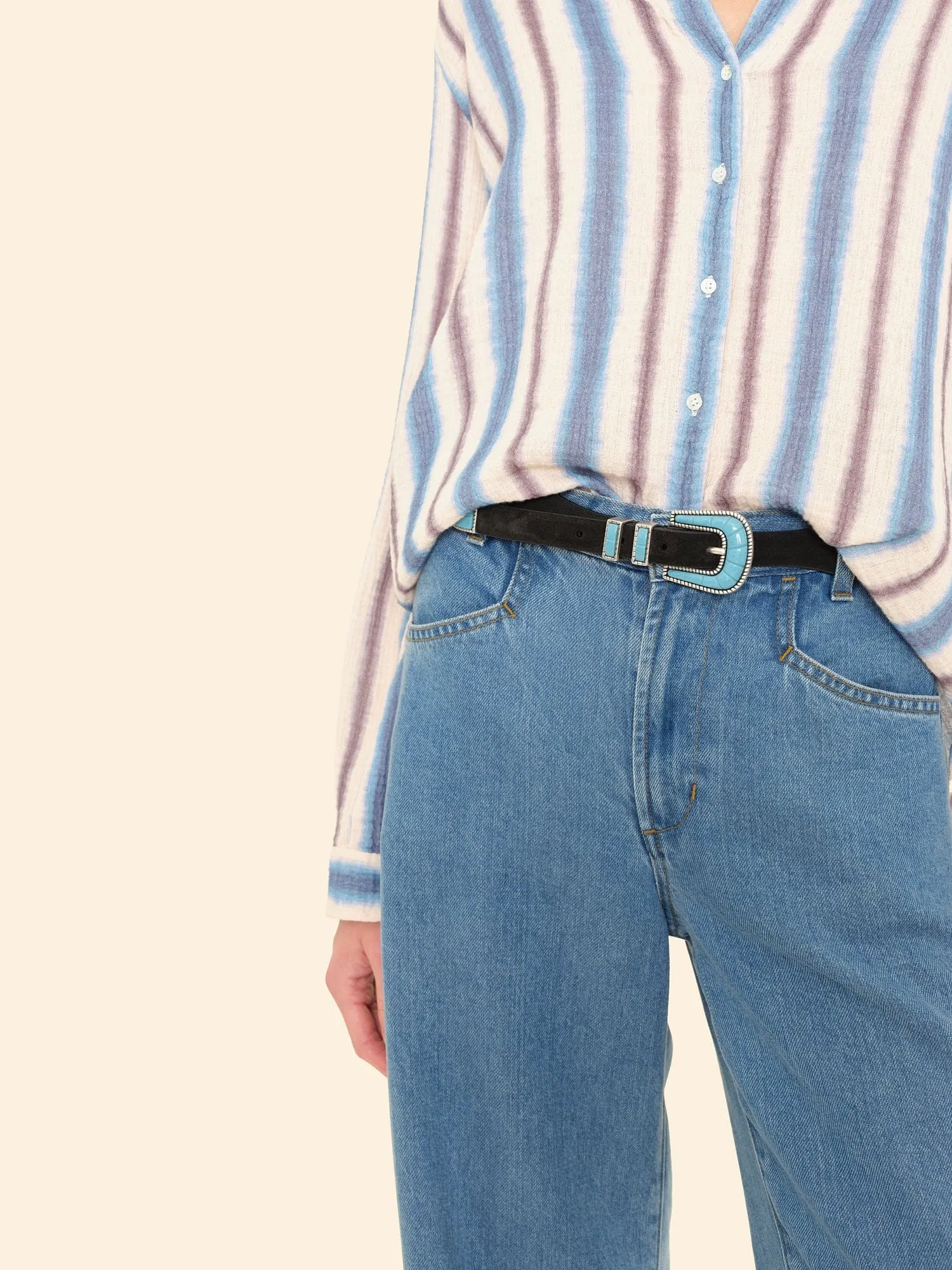 Black Suede Turquoise Belt sold by XiRENA product image thumbnail 4