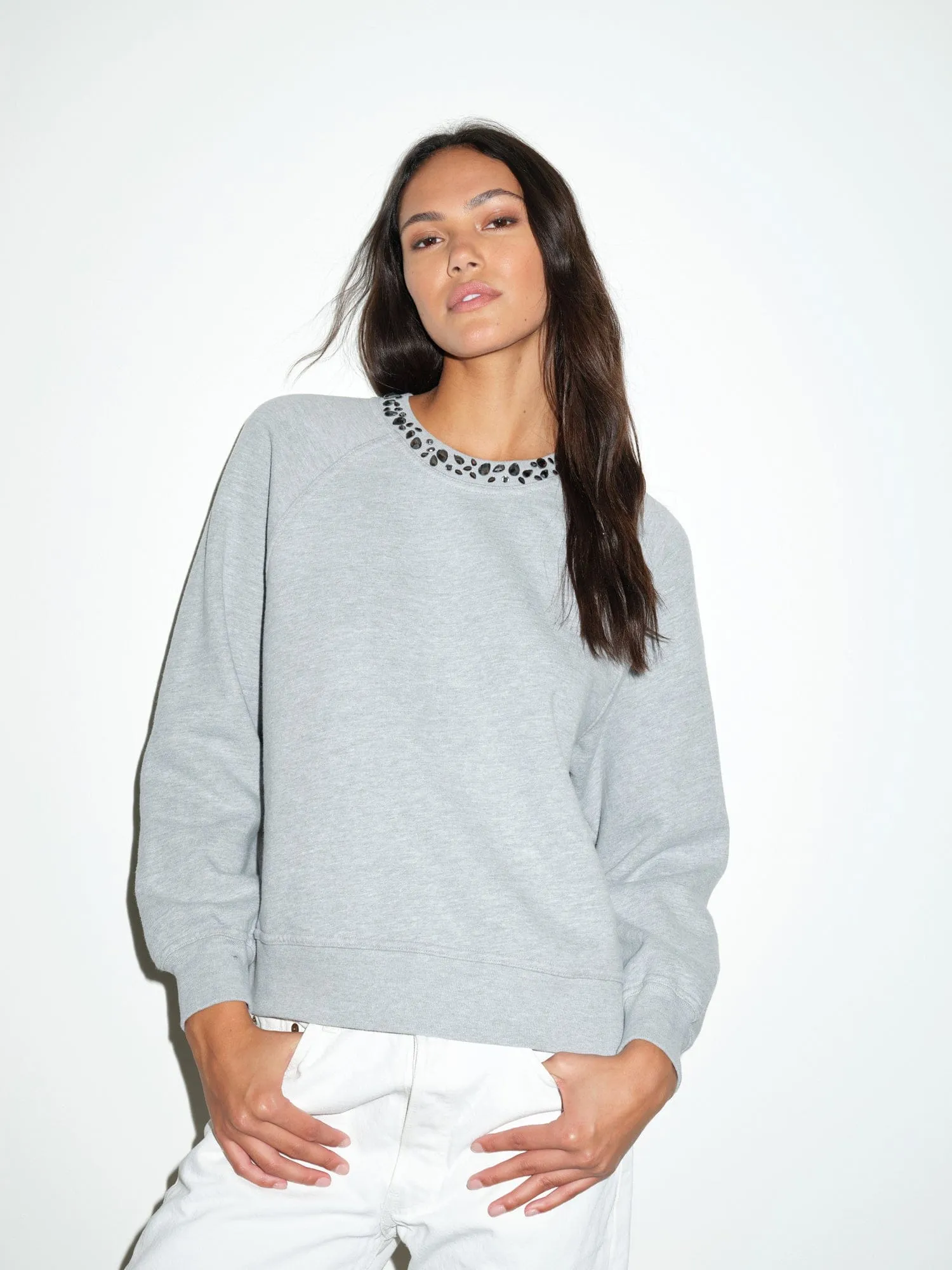 Heather Grey Whit Sweatshirt sold by XiRENA product image thumbnail 2