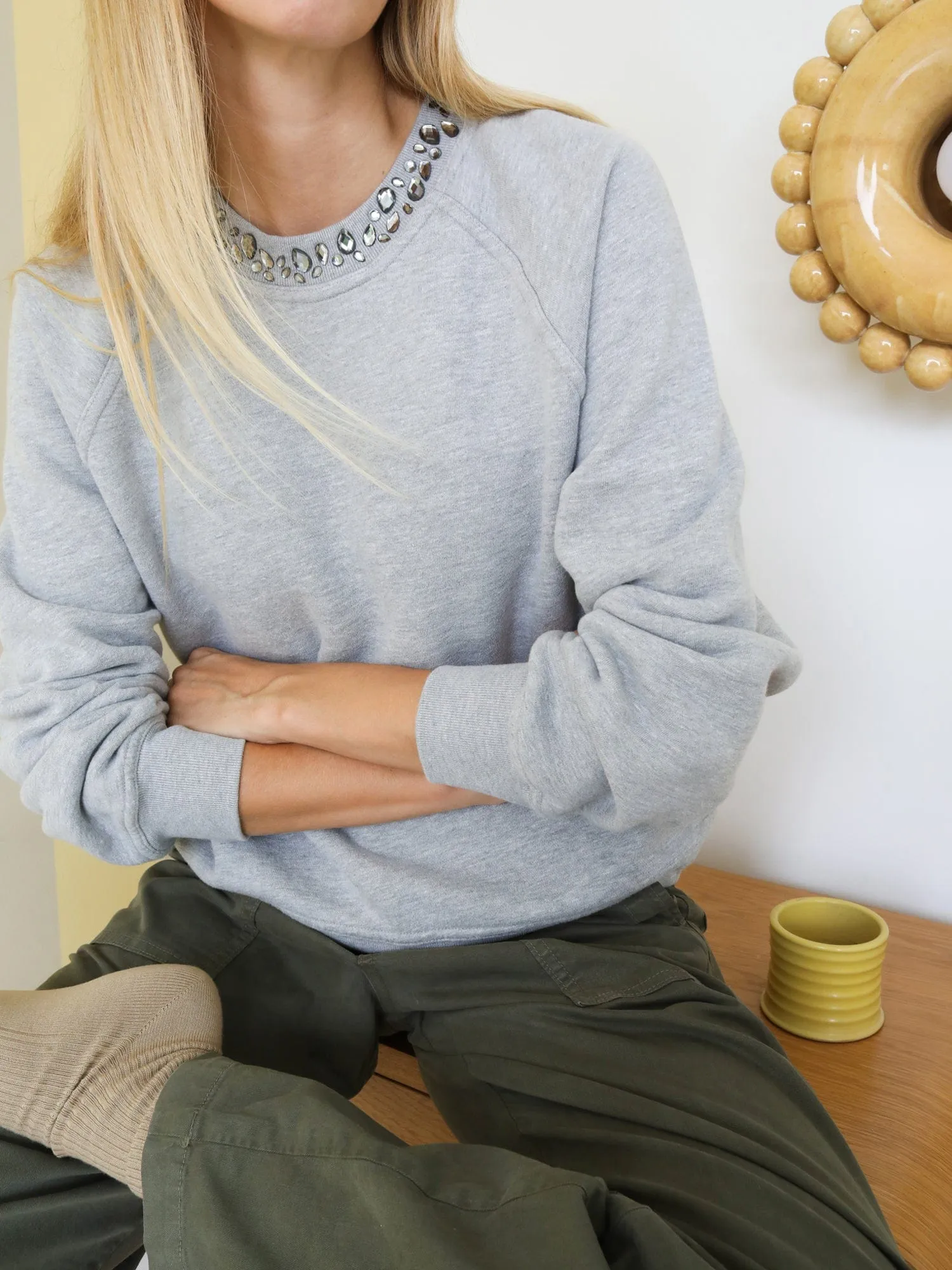 Heather Grey Whit Sweatshirt sold by XiRENA product image thumbnail 4