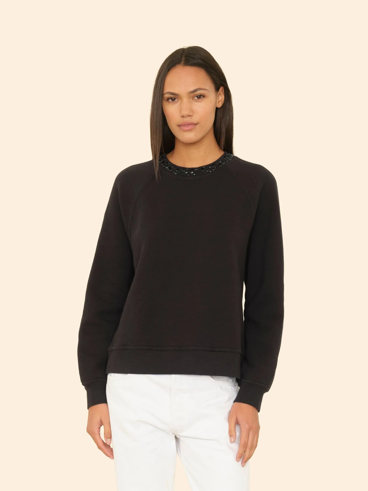 Black Whit Sweatshirt sold by XiRENA