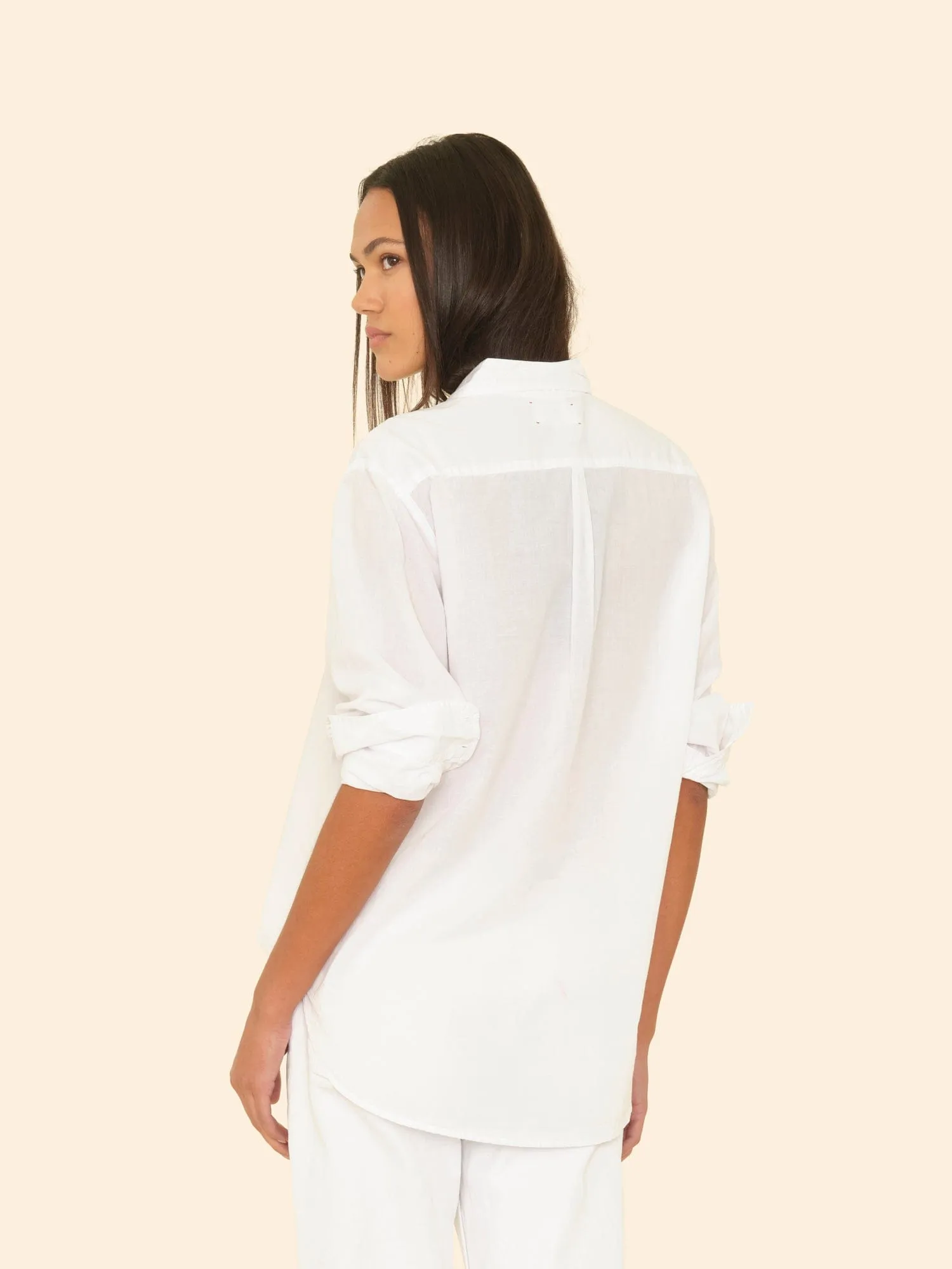 White Crystal Beau Shirt sold by XiRENA product image thumbnail 3