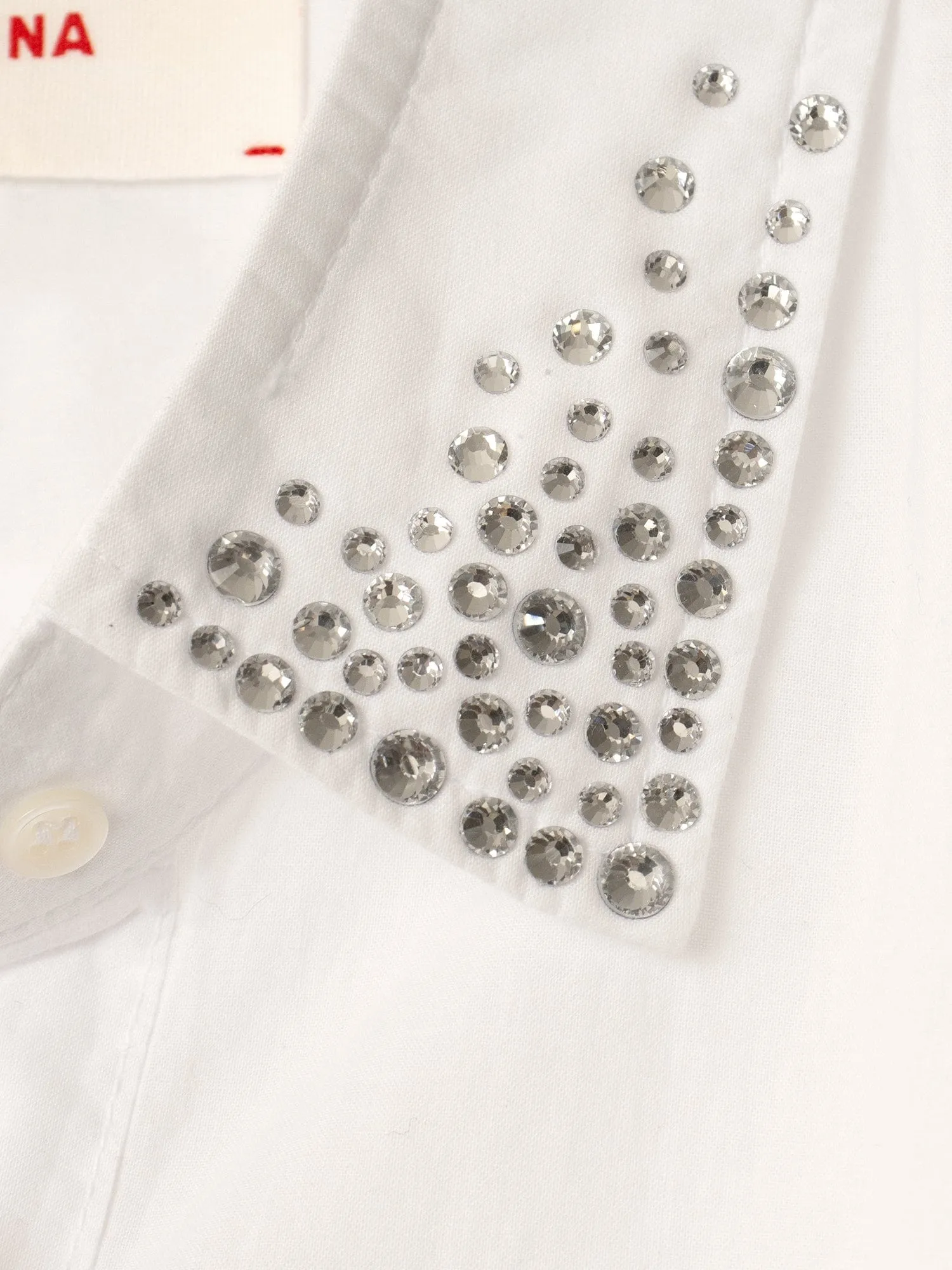 White Crystal Beau Shirt sold by XiRENA product image thumbnail 2