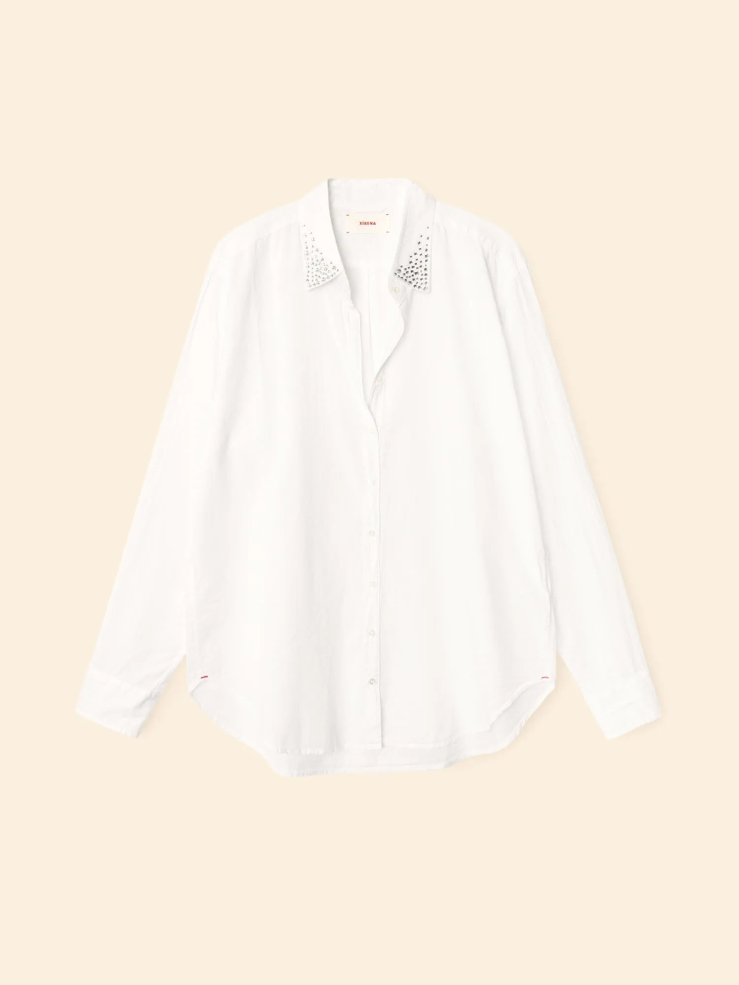 White Crystal Beau Shirt sold by XiRENA product image thumbnail 4