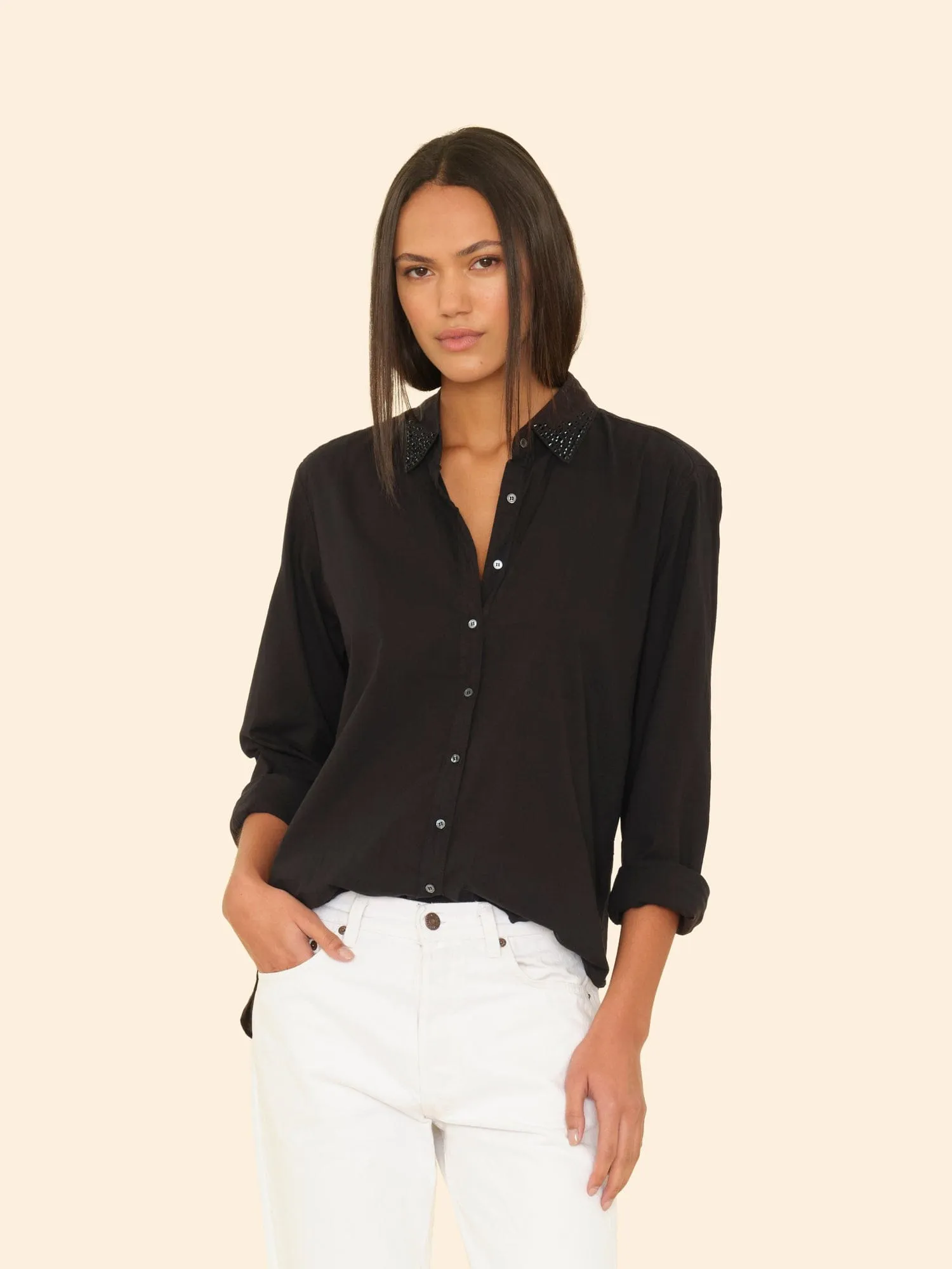 Black Crystal Beau Shirt sold by XiRENA