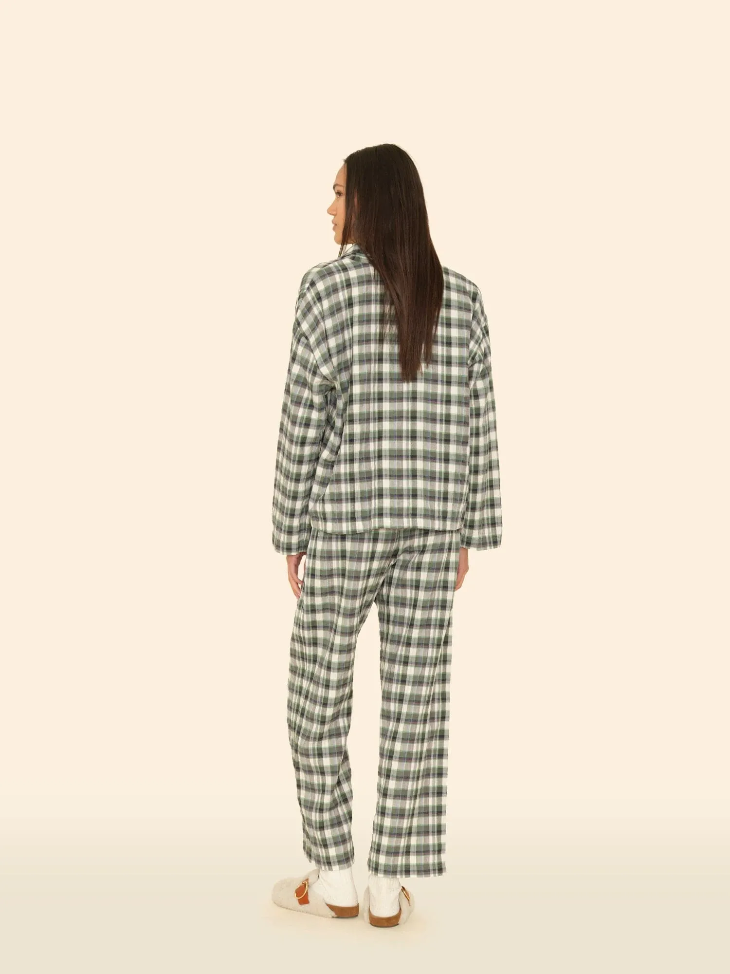 Green Brook Lyra Plaid Pajama Set sold by XiRENA product image thumbnail 2