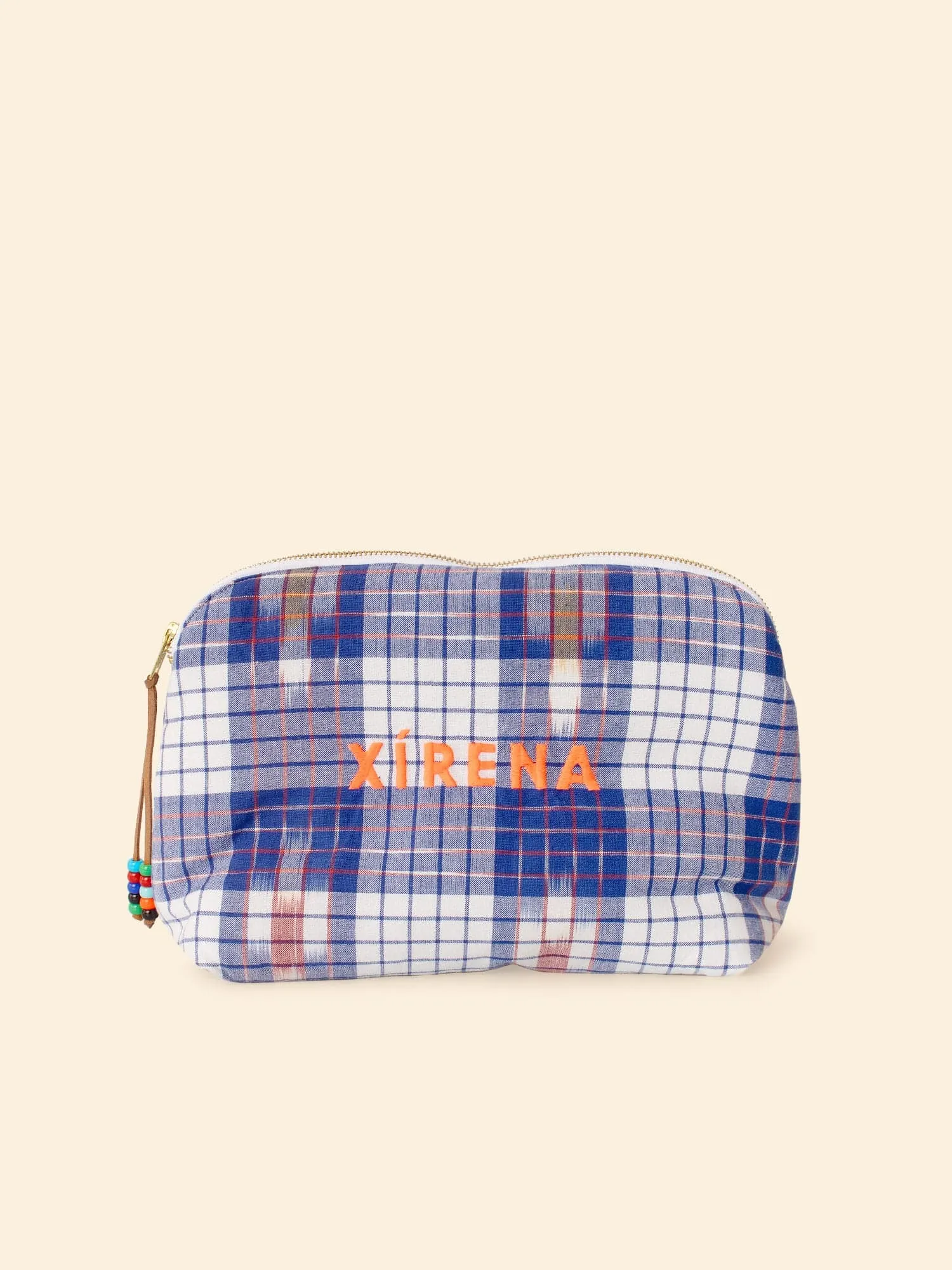 Lapis Check Ellie Pouch sold by XiRENA