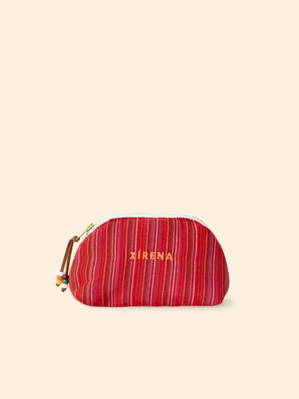 Cornelian Stripe Mini Ellie Pouch made by XiRENA