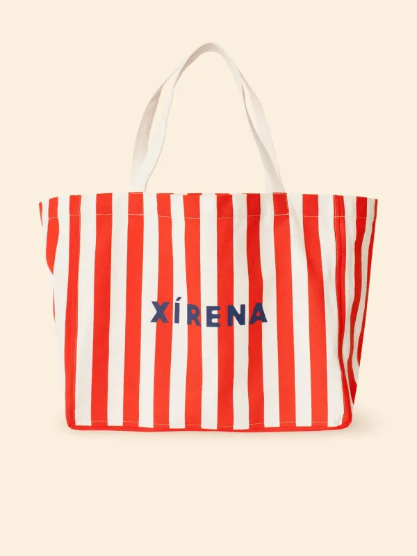 Rouge Stripe Layton Tote sold by XiRENA